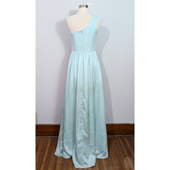 White by Vera Wang Aqua One-Shoulder Maxi Dress - Picture 5 of 9